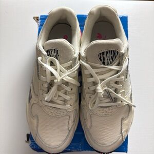 Adidas Off-White Sneakers with Zebra Pattern